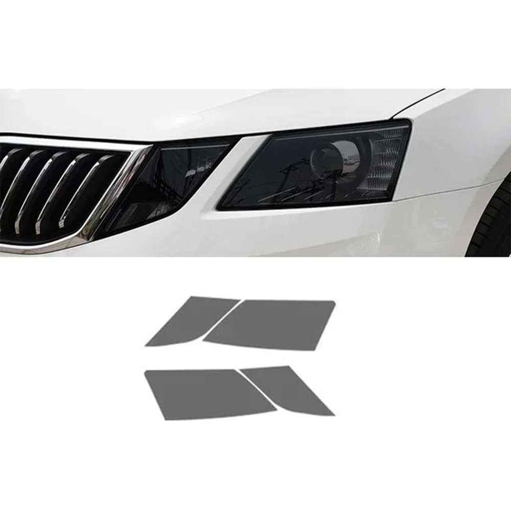 Film protecteur de phare pour Skoda Octavia 2017-2019 anti-jaunissement TPU noir