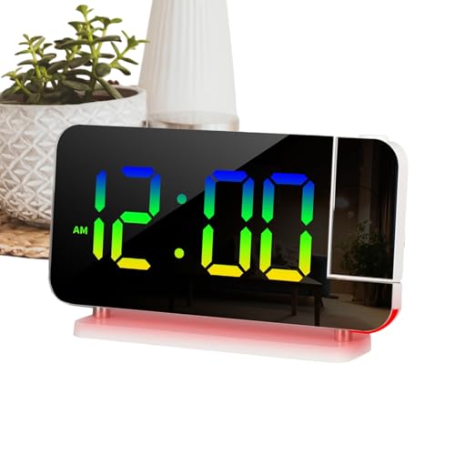 Reloj de habitación infantil con función de proyección y pantalla LED de brillo 8