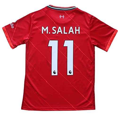 GITGIE 2021/2022 Liverpool Home #11 Mo Salah Football Adult Mens Jersey Shirt Shorts Adult Sizes