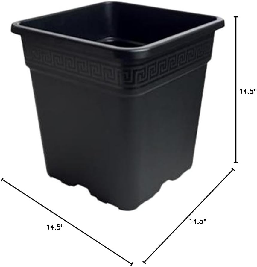 GRO Pro Square Pot, 8 gal, Black