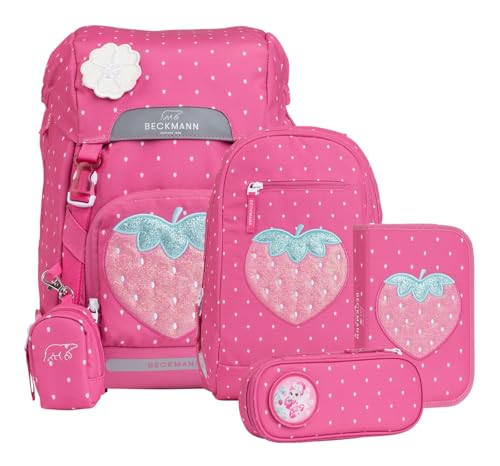 Beckmann Schulranzen Classic Schoolbag Set 6-teilig 22L Strawberry purpur