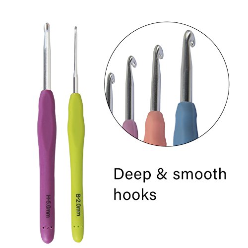 Teamoy Ergonomic Crochet Hook Set,12Pcs Large Crochet Hooks for Arthritis and Beginners, Smooth and Comfortable - Thumbnail 4