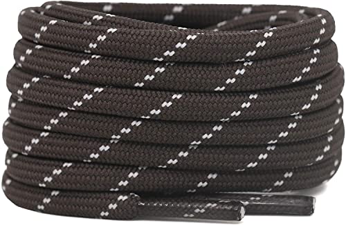 Image of Shoelaces for Hiking Shoes, Outdoor Walking Sneakers, Outdoor Hiking, Climbing, Basketball, Work Boot, Running, Sport Shoes (120 Cm /48 Inch, Coffee White)