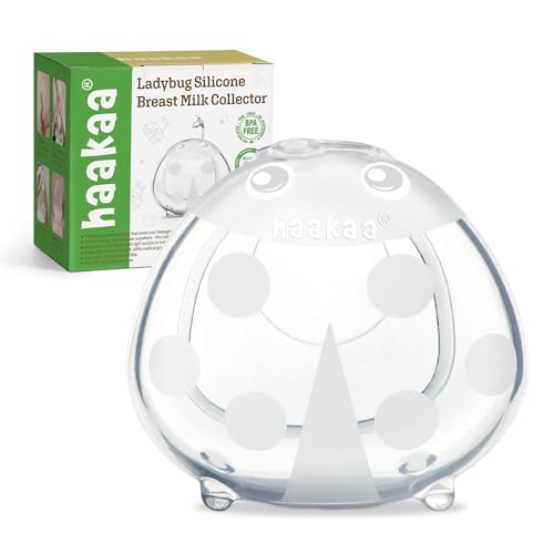 Image of haakaa Ladybug Silicone Breast Milk Collector - Breast Shells Nursing Cup for Breastfeeding, Protect Sore Nipples, Extra-Soft and Reusable, 2.5oz/75ml, 1PC
