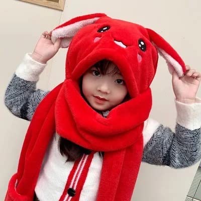 Image of TopiBaaz Cute Panda Cartoon Monkey Cap for Boys and Girls (Pack of 1) | Age - 6 Years to 12 Years |Free Size | Plush Wool | Winter Cap | Neck Scarf