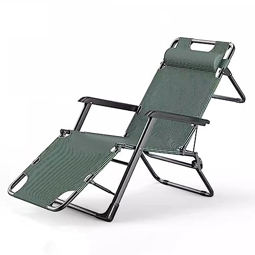 RRrawgff Sillón reclinable Plegable portátil, Tumbona de jardín, sillón reclinable Ajustable para Exteriores, Ideal para casa, Oficina, Piscina, Patio, balcón, Playa, Verde (Color: YH-01)