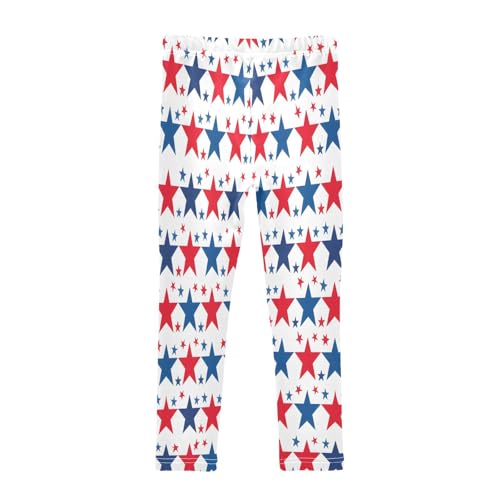 Bolaz Toddler Girls Leggings Printed Yoga Pants Leggings Blue Red Star for Kids2