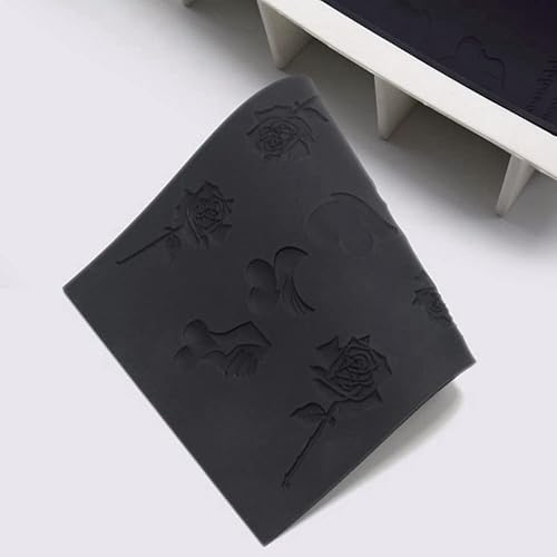 Miniatura 5 de Mousse - Molde de de silicona con textura de rollo suizo, tapete de fondant de encaje de flores de rosas, herramientas de decoración de pastelería