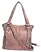 Zzfab Concealed Carry Hobo Bag with Hidden Lock Multi Pockets CCW Tote Bag Mauve
