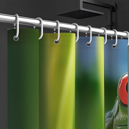 Rideau de douche rainette 180x180 cm en tissu polyester imperméable