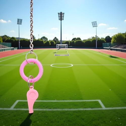 Silbato Deportivo de Plástico con llavero de brazalete elástico miniatura 5