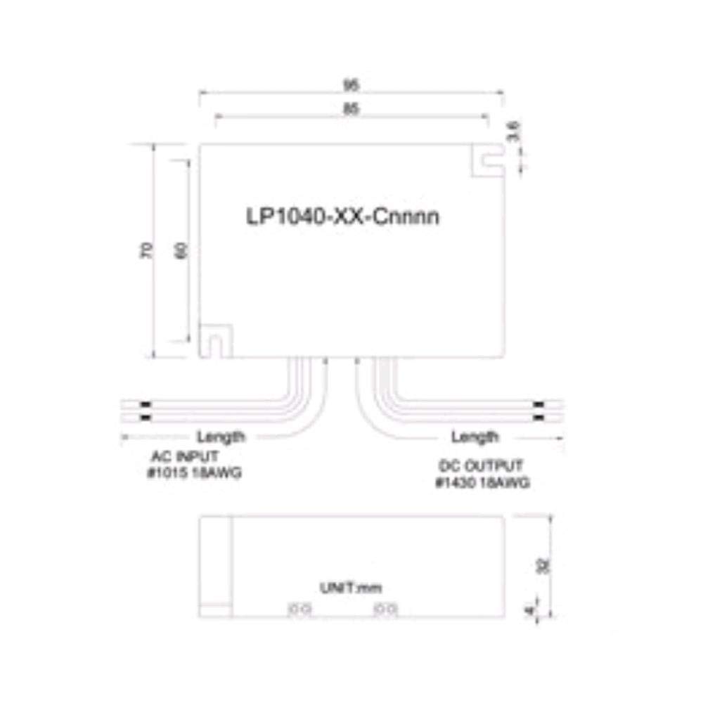 High Perfection Magtech LP1040-36-C1050 LED Driver 1050ma Constant Current 40w