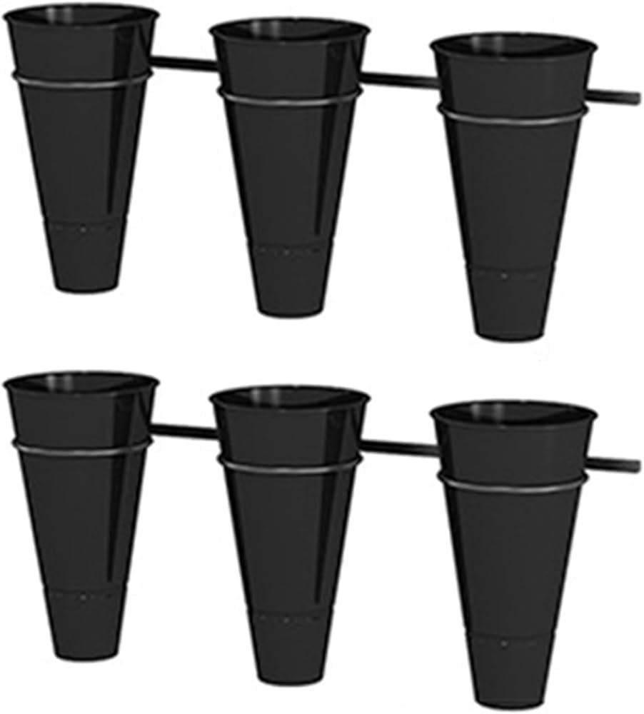 Generisch Black Wall Mounted Flower Display Stand - 90 cm plastikowy stojak na rośliny do użytku wewnątrz i na zewnątrz, pojedynczy rząd dekoracyjny pojemnik na świeże kwiaty, idealny do dekoracji