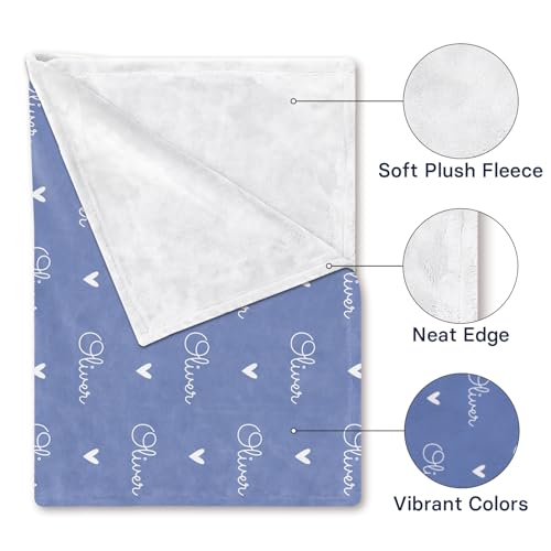 Image of PUREFLY Ships Next Day-Personalized Blanket for Kids- Custom Blanket with Name for Teen Girls and Boys, Birthday Gifts for Women and Men, Customized Flannel Throw, Christmas Blankets Gifts for Baby