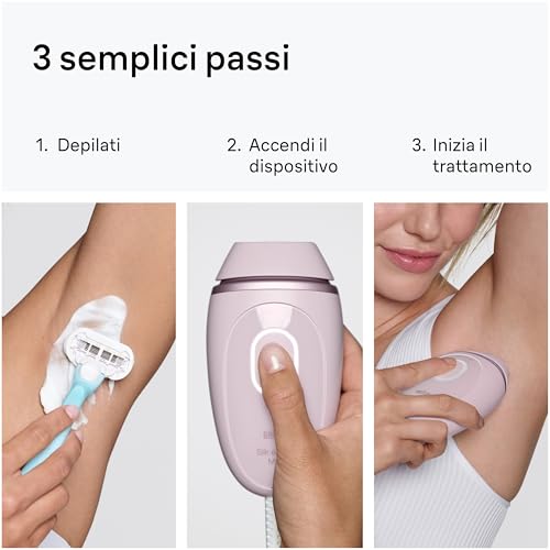 Braun Silk·Expert Mini Epilatore Luce Pulsata Smart, Epilazione Laser Peli Donna A Casa, Riduzione Permanente Dei Peli, Con Pochette, Mini Depilatore Viso, Rasoio Gillette Venus, PL1112 - 5