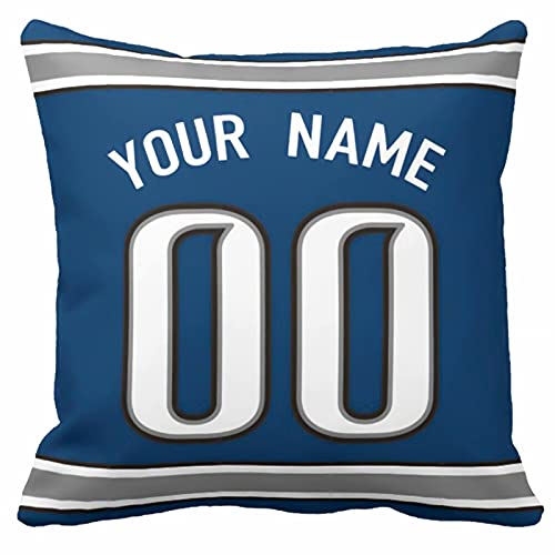 Image of ANTKING Throw Pillow 2 Pack with Custom Name and Number Personalized Gift for Men Women Boys