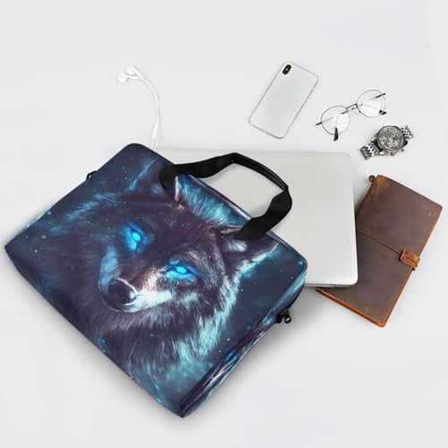 Bolsa para portátil Alaza Blue Eyed Wolf con correa miniatura 7