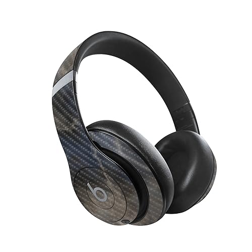 Image of MightySkins Carbon Fiber Skin Compatible with Beats Studio Pro - Stormy Marble | Protective, Durable Textured Carbon Fiber Finish | Easy to Apply