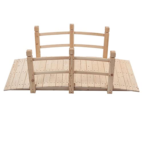 Enhance Your Garden Décor With This Anticorrosive Wood Arch Bridge - Small Burlywood Wooden Bridge Perfect For Courtyard & Outdoor Landscape Design #TOP7