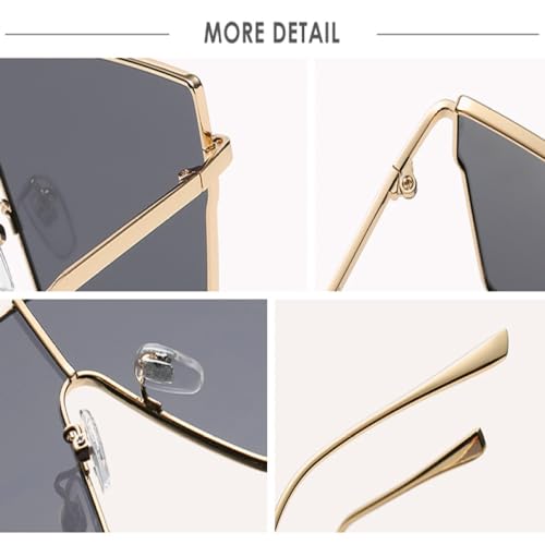 Square Sunglasses Women Men Fashion Model Goggle Gradients Lens Alloy Metal Frame Luxury Sun Glasses4