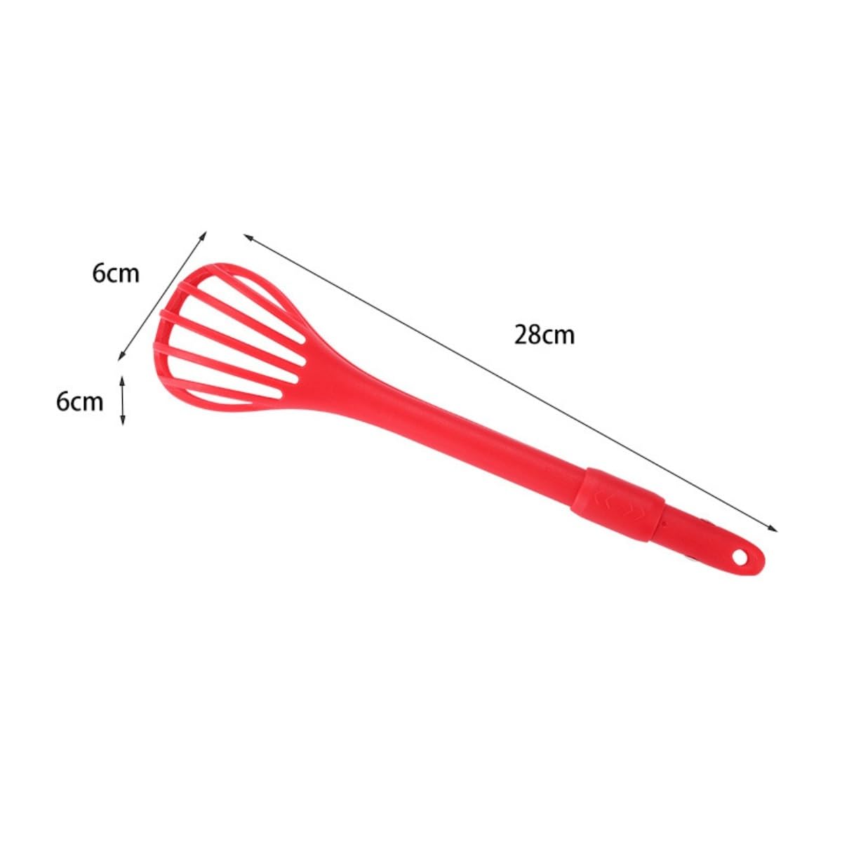 Schneebesen Rührbesen Multifunktionaler Schneebesen Rühren Gemüserührer Zwei-in-Eins-Schneebesen Nudelrührer Pulverklauenrührer Lebensmittelrührer Handschneebesen(Rood)
