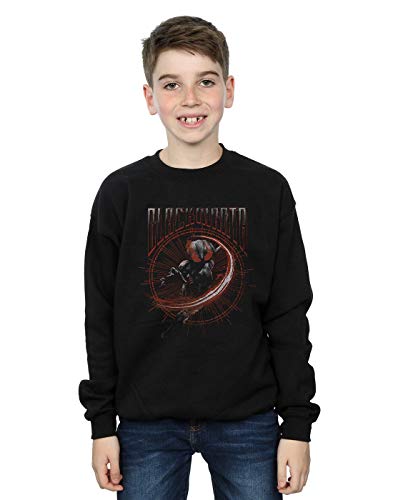 Absolute Cult DC Comics Boys Aquaman Black Manta Circle Sweatshirt Black 5-6 Years