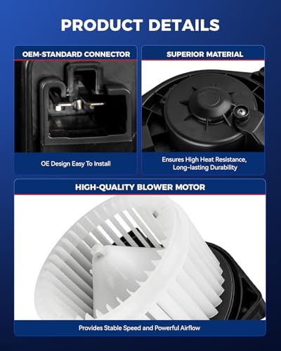 Image of KAX AC Blower Motor with Fan Cage Compatible with Toyota Tacoma 2005 2006 2007 2008 2009 2010 2011 2012 2013 2014 2015 - HVAC Heater Blower Motor Replaces# 75846,700188