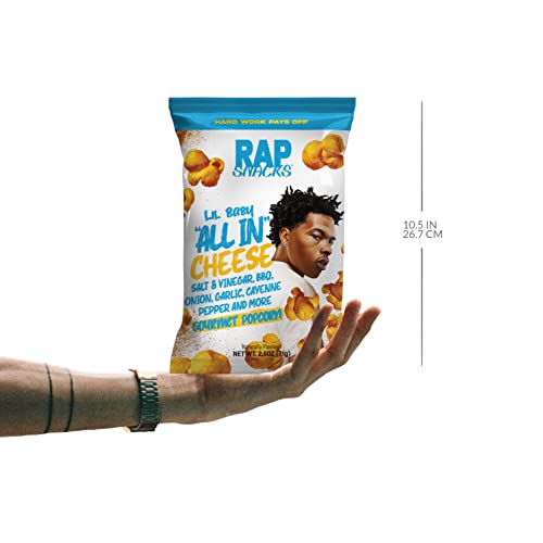 Rap Snacks Lil Baby All In Cheese Popcorn 2.5 Oz Bags - Pack Of 6 #TOP2