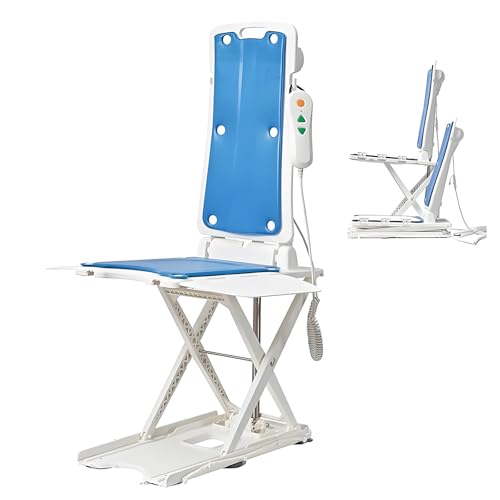 HuanSebesity Sollevatore da Vasca Elettrico,Seggiolino per Vasca da Bagno Reclinabile,Sedia da Bagno con Motore Impermeabile,Leggero E Portatile,Supporto per Il Bagno,capacità 136Kg