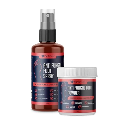 Anti Fungal Foot Spray & Powder Set - Complete Foot Care Solution | Relieves Itching, Cracked Skin & Odor | Fast-Acting Antifungal Formula with Natural Ingredients | 200ml Spray + 100g Powder