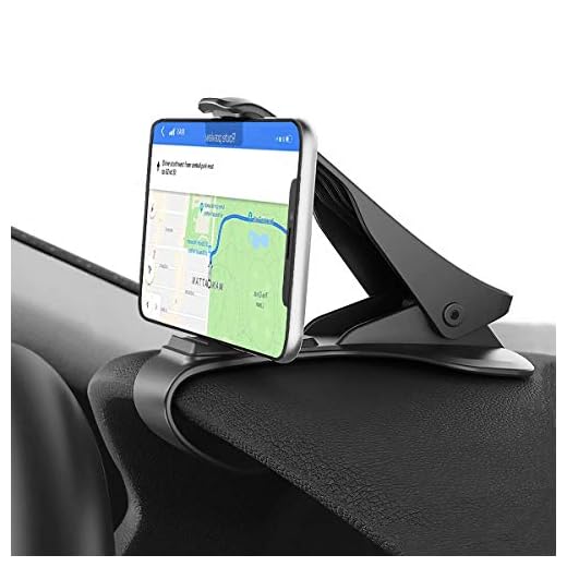 Car Phone Mount, Hzrfun Cell Phone Holder for Car Dashboard Clip Non-Slip Durable Compatible with iPhone Xs Max/XR/XS/X/8 Plus/8/7 Plus/7 Samsung Galaxy S10/S9/S8 and More
