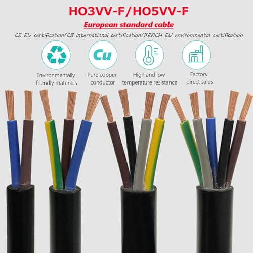 Cable de alimentación flexible de 1mm² con aislamiento térmico protector 4