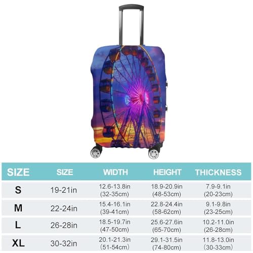 Myrtle Beach South Carolina Ferris Wheel Luggage Cover Suitcase Protector Travel Baggage Covers for Men Women XL2
