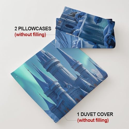 Drap-housse microfibre 90x200x25 lit ado imprimé 3D Eisburg - 8