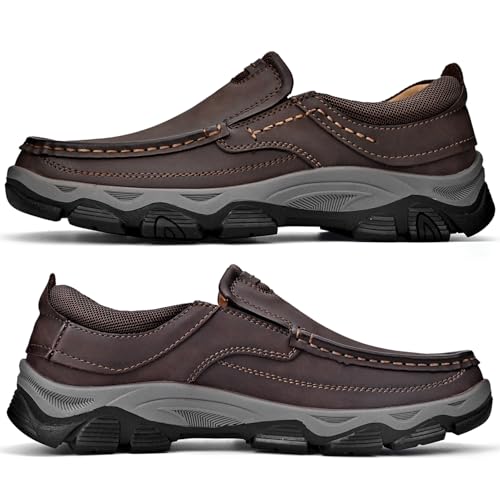 Mens Slip on Loafers Casual Leather Shoes Walking for Work Office Dress Outdoor Shoes2