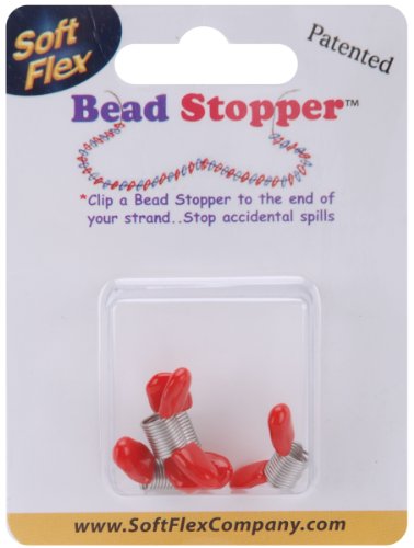 Mini Bead Stoppers 4/Pkg-Plastic Topped Metal