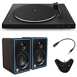 Sony PS-LX310BT Belt-Drive USB Turntable with CR3-X Wired Monitors (Blue) Bundle