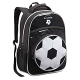 Mochila de Costas Escolar Infantil, Material Resistente, Estampa Temática para Meninos (Mochila de Futebol Masculina)