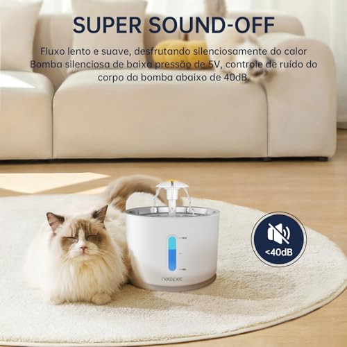 2.4L Bebedouro Gato Tipo Fonte, Bebedouro Fonte De Água Para Cães Gatos Elétrico Pet,Substituição Do