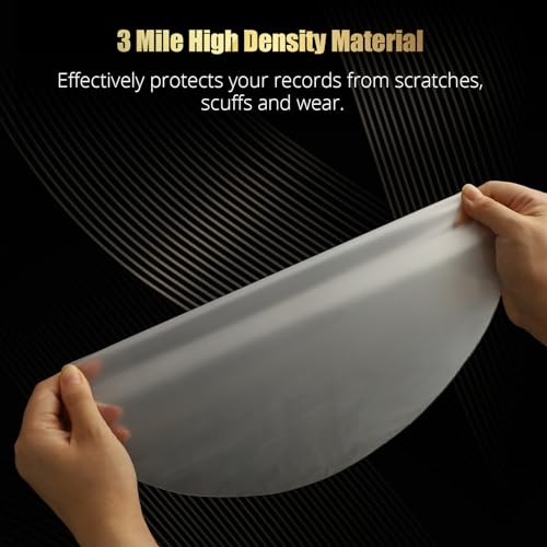 POCFOINY Mangas internas de disco de vinil de 30,5 cm, 100 peças, mangas internas de vinil, capas de