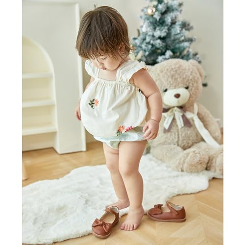 Image of Flaryzone Toddler Little Girl Mary Jane School Uniform Oxfords Flat Dress Shoes