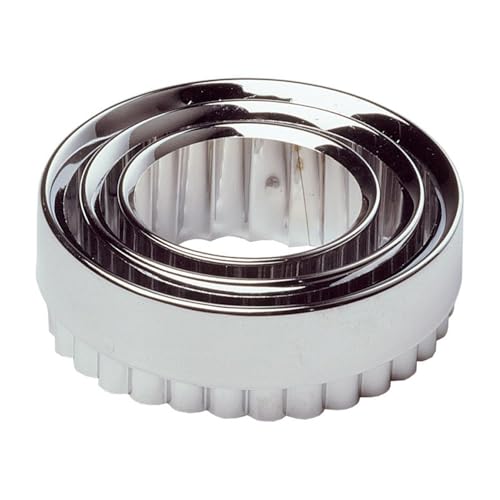 Chef Aid Lot de 3 emportepièces : découpoirs à biscuits, scones, tartes, miniquiches et pâte, pour pâtisserie maison, décoration de gâteaux, fondant, cercles...