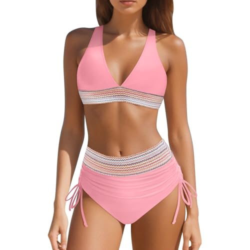 Tankini deux pièces bicolore pour femme maillot de bain plage
