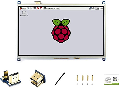 Waveshare 10.1″ Raspberry Pi Touch Screen Portable Monitor, 1024X600 IPS Mini Small HDMI Display for Raspberry Pi 4 3 2 Zero B+ Model B Xbox PS4 iOS Windows 7/8/10,