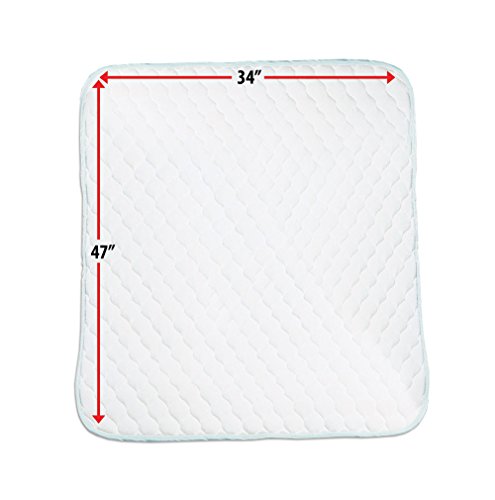 PRIVA 1 Pack Waterproof Washable Incontinence Bed Pads, 34 x 47 Inch Reusable Bed Wetting Underpad, Heavy Duty Mattress Protection for Elderly Seniors, Kids, Pets, Ultra Absorbent Pee Pads - Thumbnail 6