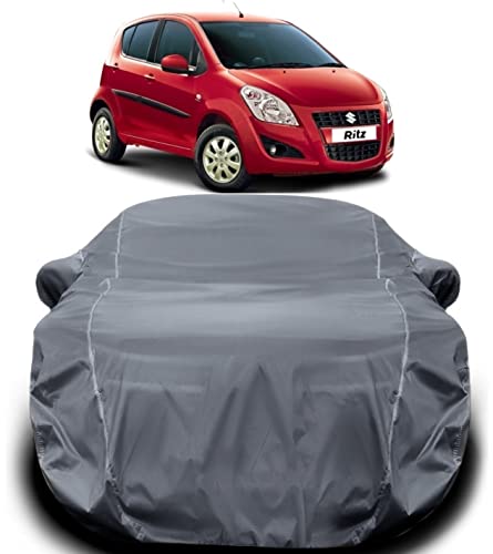 Image of Maruti Suzuki Ritz Car Cover Waterproof with Triple Stitched Fully Elastic Ultra Surface Body Protection (Grey Look)