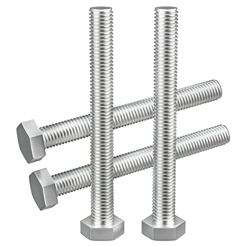 Image of 1 /4-20 x 4 (5 /8 to 5 inch Optional) Hex Head Screw Bolt, Stainless Steel 18-8(304), Fully Threaded,15pcs