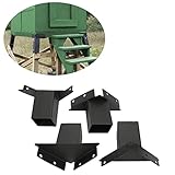 ECOTRIC Compound Angle 4pc Outdoor 4 x 4 Elevator Brackets Heavy Duty Welded Elevated Hunting Blind...
