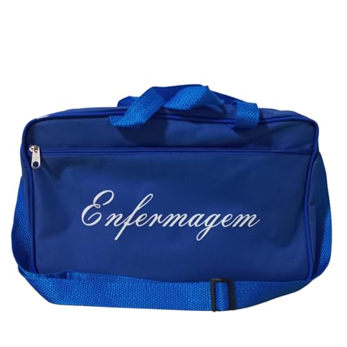 Bolsa Enfermagem com Alça de Mão e Ombro Azul