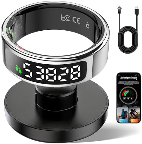 Smart Ring Fitness Tracker for Men and Women, Touchscreen Activit...